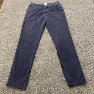 Bearbottom Chino Pants Mens Large Stretch Fabric Faded Navy Blue Elastic Waist